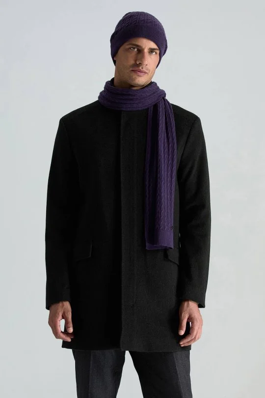 Hemington - Lambswool Yün Mor Atkı (1)