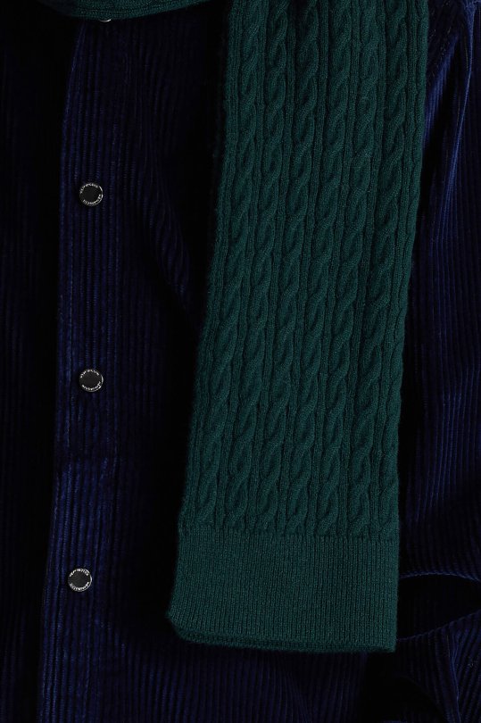 Lambswool Yün Yeşil Çocuk Atkı