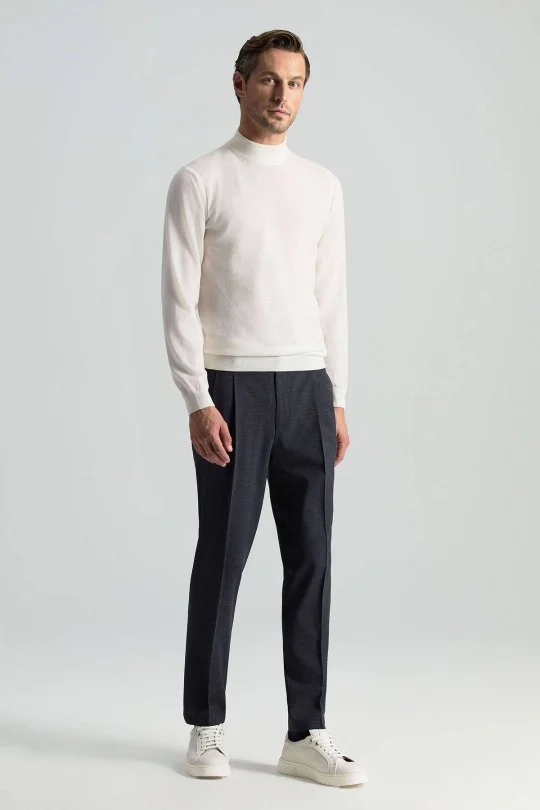 Hemington - Lupetto Yaka Merino Yün Ekru Triko (3)