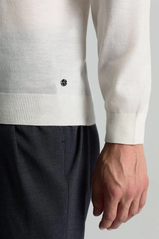 Hemington - Lupetto Yaka Merino Yün Ekru Triko (5)