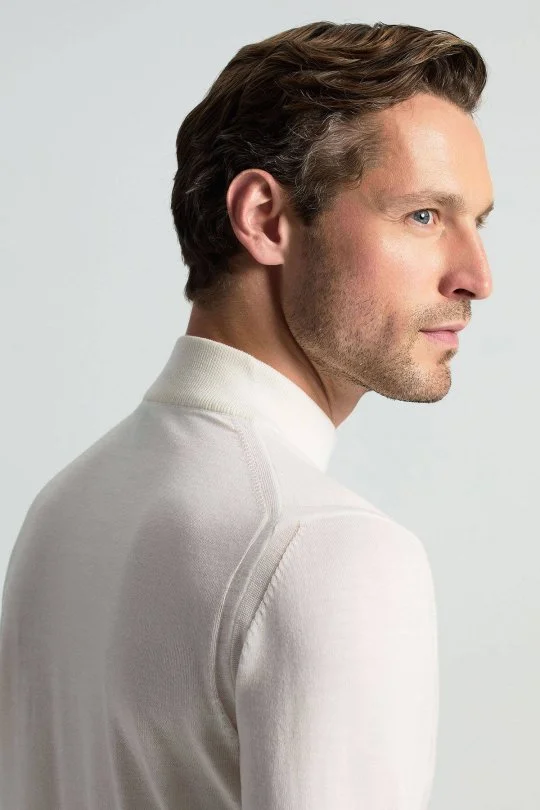 Hemington - Lupetto Yaka Merino Yün Ekru Triko (2)