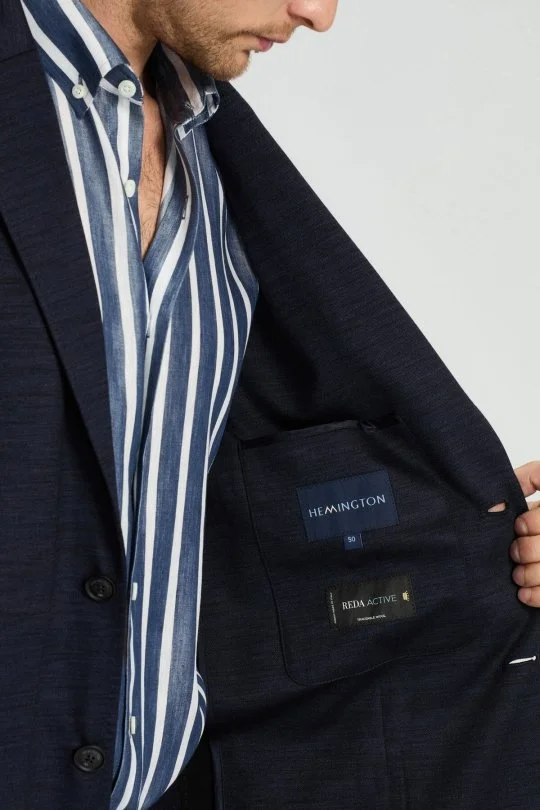 Hemington - Lyocell Kumaş Lacivert Blazer Ceket (6)
