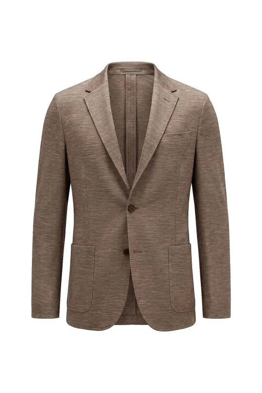 Lyocell Kumaş Kum Rengi Blazer Ceket