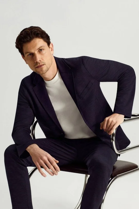 Hemington - Lyocell Kumaş Lacivert Blazer Ceket (1)