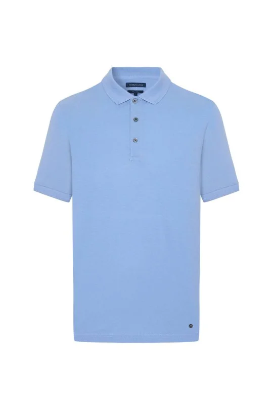 Hemington - Lyocell Pamuk Kumaş Açık Mavi Polo Yaka T-Shirt (6)