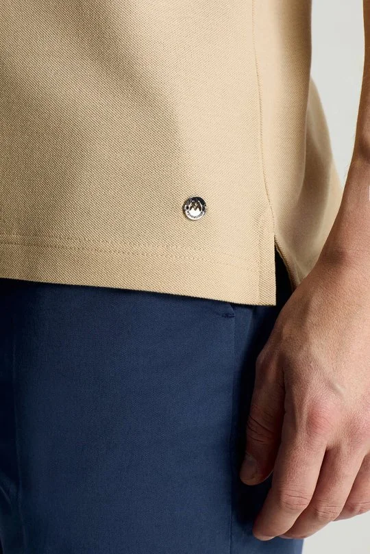 Hemington - Lyocell Pamuk Kumaş Bej Polo Yaka T-Shirt (3)