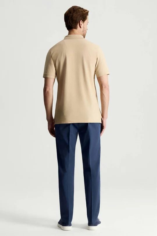 Hemington - Lyocell Pamuk Kumaş Bej Polo Yaka T-Shirt (4)