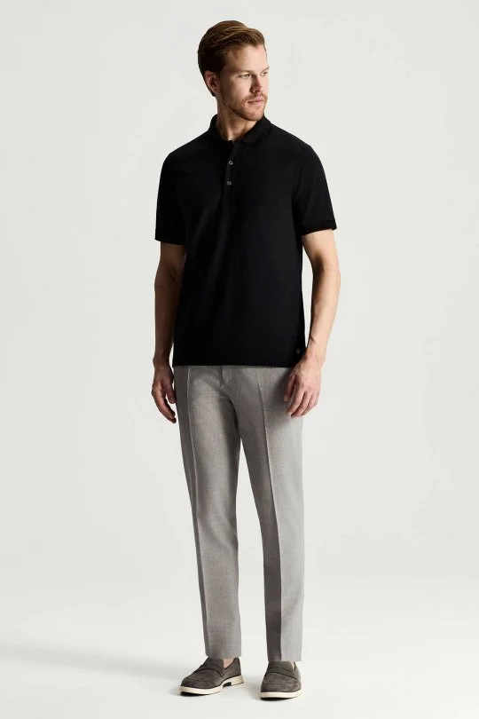 Hemington - Lyocell Pamuk Kumaş Siyah Polo Yaka T-Shirt (2)