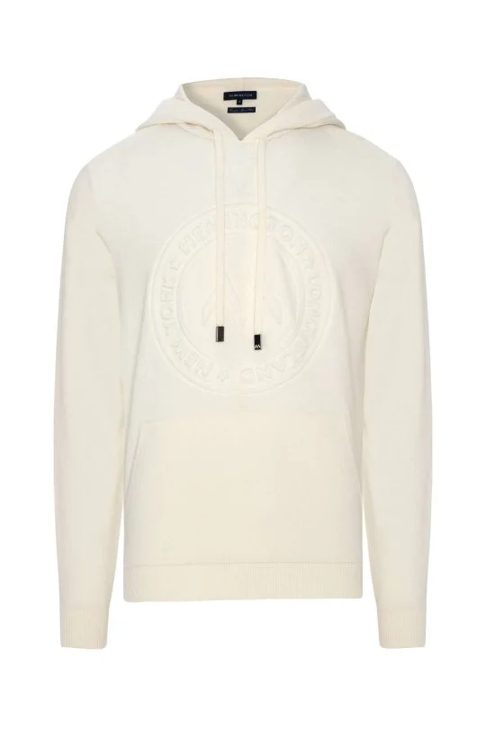 Hemington - M Logolu Kapüşonlu Kırık Beyaz Hoody (6)
