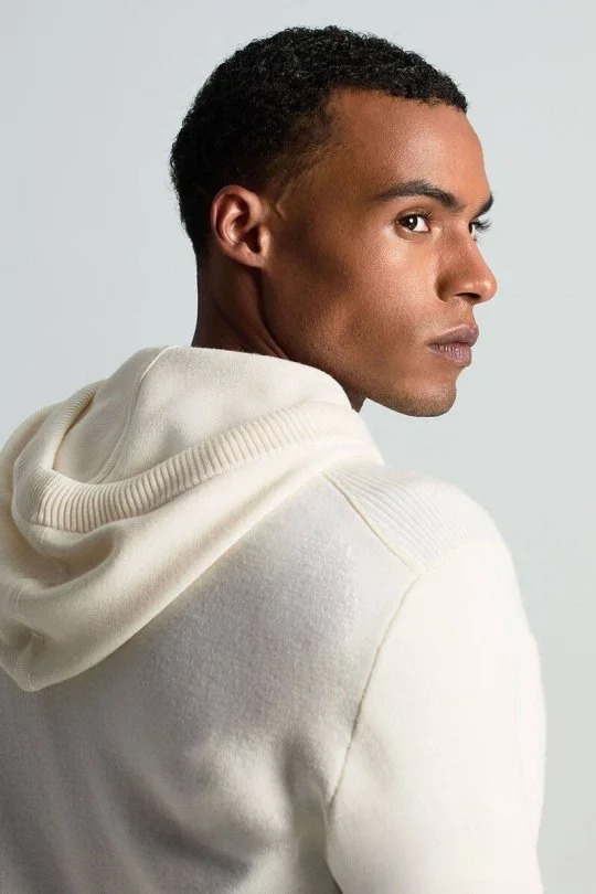 Hemington - M Logolu Kapüşonlu Kırık Beyaz Hoody (4)