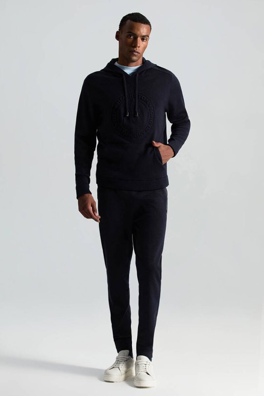 M Logolu Kapüşonlu Lacivert Hoody