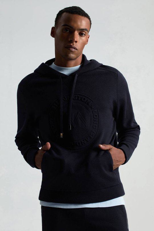 M Logolu Kapüşonlu Lacivert Hoody