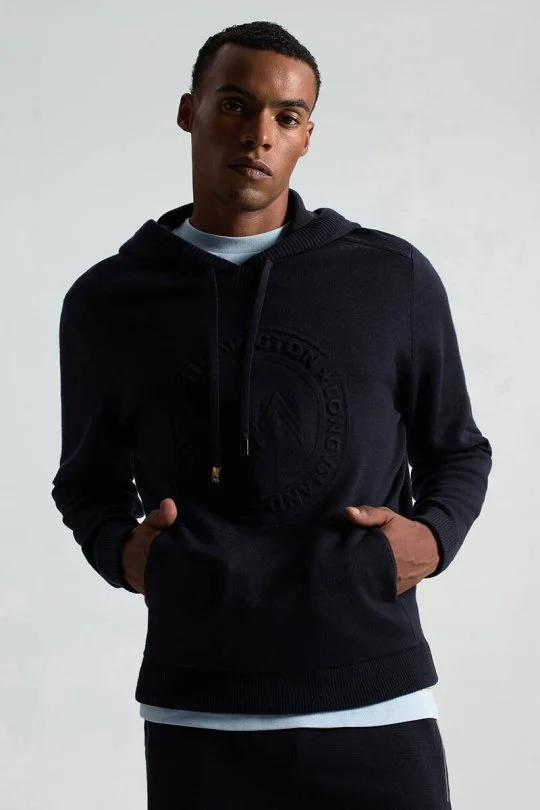 Hemington - M Logolu Kapüşonlu Lacivert Hoody