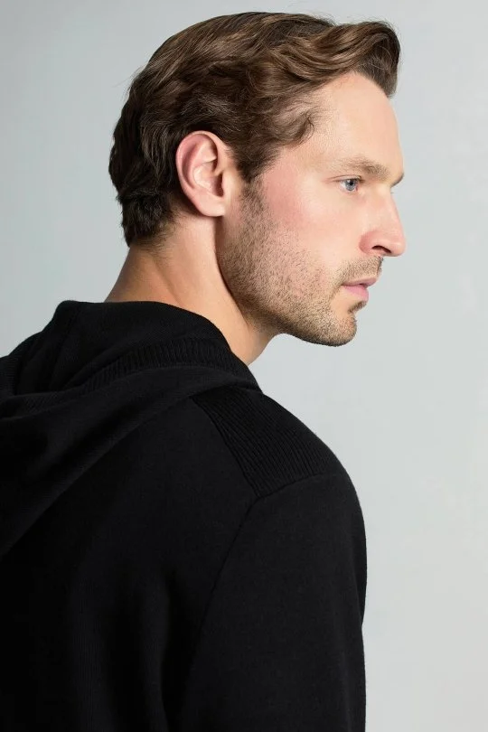 Hemington - M Logolu Kapüşonlu Siyah Hoody (4)