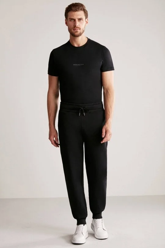 Hemington - M Logolu Siyah Jogger Pantolon (1)