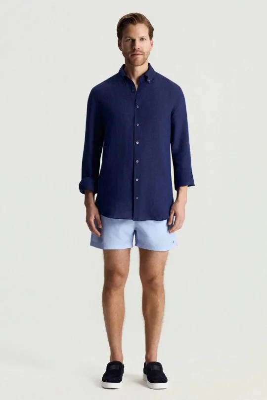 Hemington - Mavi Özel Kesim Quick Dry Mayo (2)