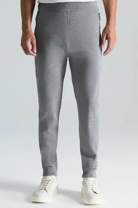 Hemington - Merino Yün Açık Gri Triko Pantolon (2)