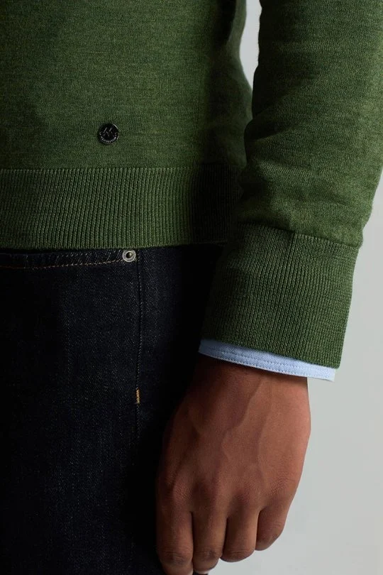 Hemington - Merino Yün Açık Yeşil Bisiklet Yaka Triko (5)