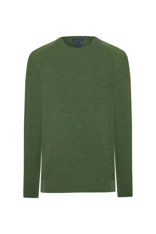 Hemington - Merino Yün Açık Yeşil Bisiklet Yaka Triko (6)