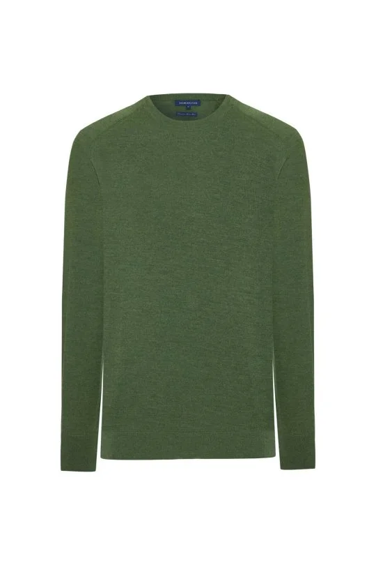 Hemington - Merino Yün Açık Yeşil Bisiklet Yaka Triko (7)