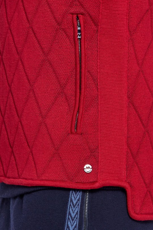 Merino Yün Activewear Kırmızı Triko Yelek