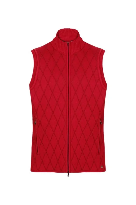 Hemington - Merino Yün Activewear Kırmızı Triko Yelek (8)