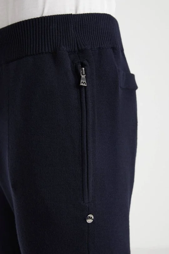 Hemington - Lacivert Merino Yün Activewear Şerit Detaylı Triko Pantolon (5)
