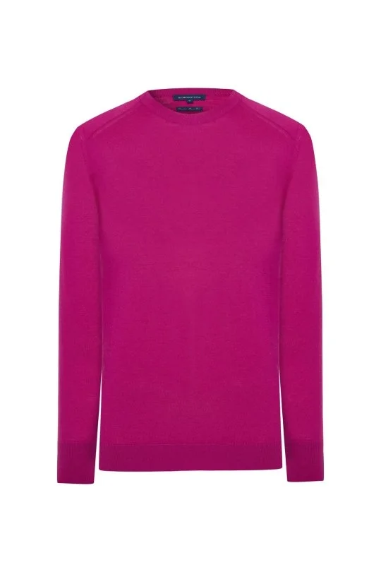 Hemington - Merino Yün Fuşya Bisiklet Yaka Triko (6)