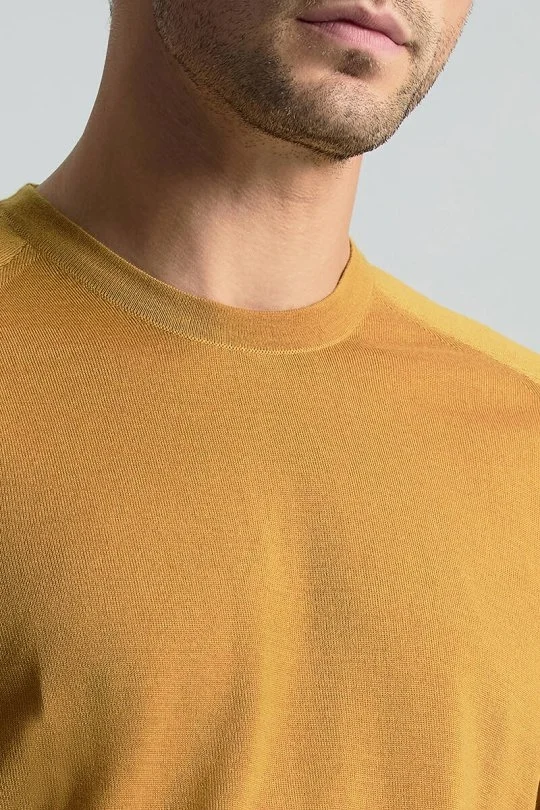 Hemington - Merino Yün Hardal Rengi Bisiklet Yaka Triko (2)