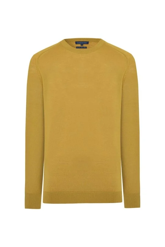 Hemington - Merino Yün Hardal Rengi Bisiklet Yaka Triko (6)