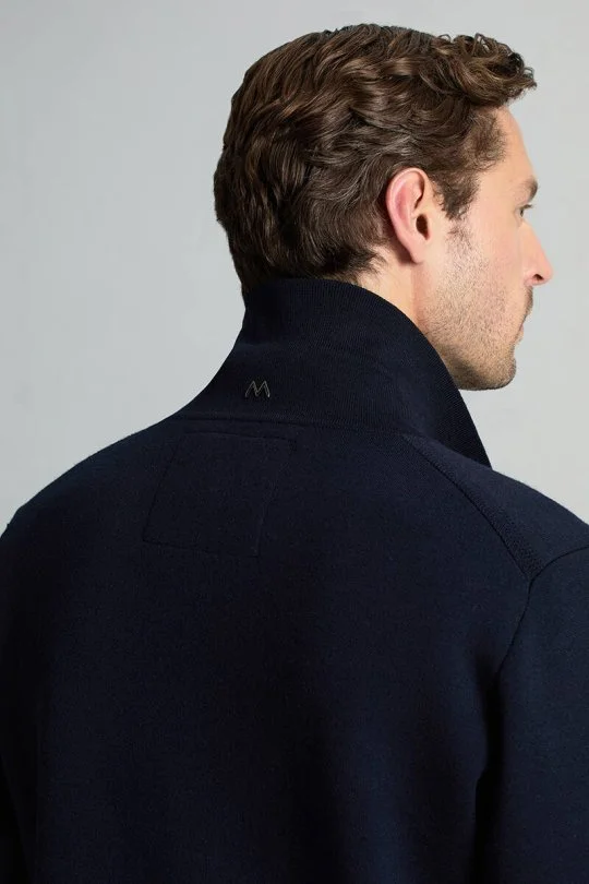 Hemington - Merino Yün Metal Düğme Cepli Lacivert Triko Ceket (4)