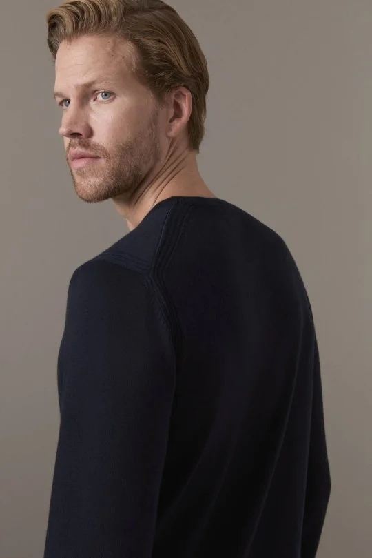 Merino Yün-Modal Lacivert Lounge Triko