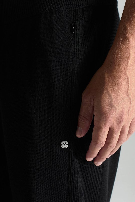 Merino Yün Siyah Triko Pantolon