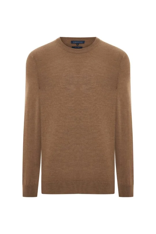 Hemington - Merino Yünü Bisiklet Yaka Camel Triko Kazak (6)