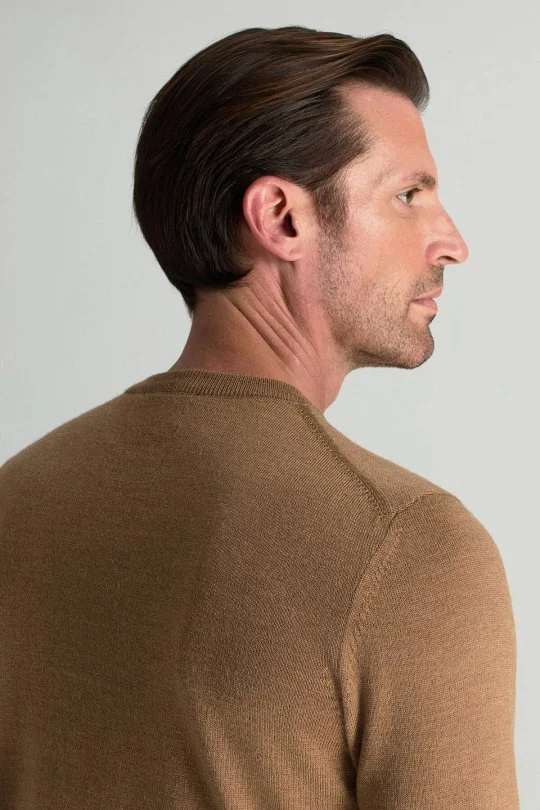 Hemington - Merino Yünü Bisiklet Yaka Camel Triko Kazak (5)