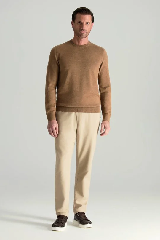 Hemington - Merino Yünü Bisiklet Yaka Camel Triko Kazak (3)