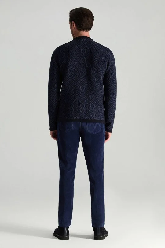 Hemington - Merino Yünü Kar Desenli Lacivert Triko Kazak (4)