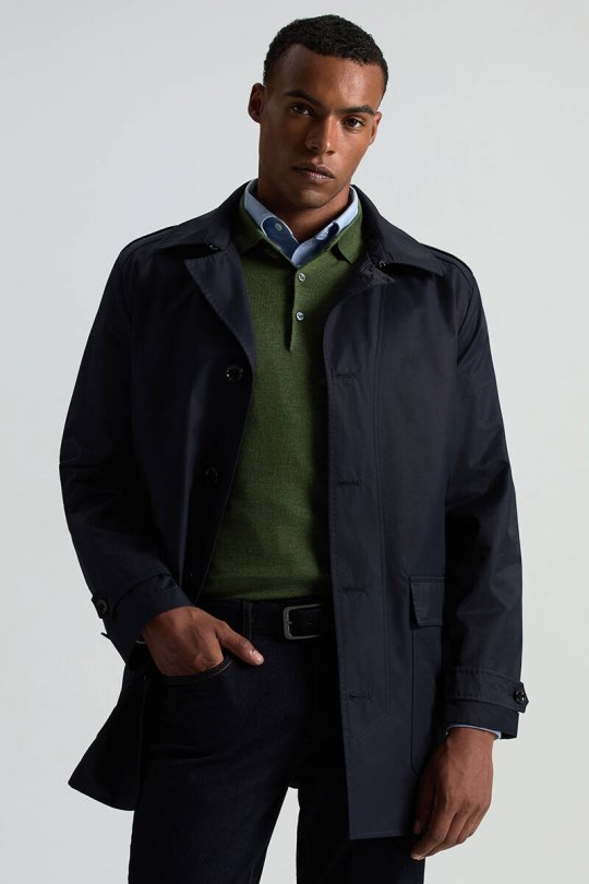 Merino Yünü Polo Yaka Açık Yeşil Triko