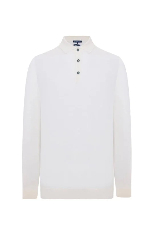 Hemington - Merino Yünü Polo Yaka Ekru Triko (7)