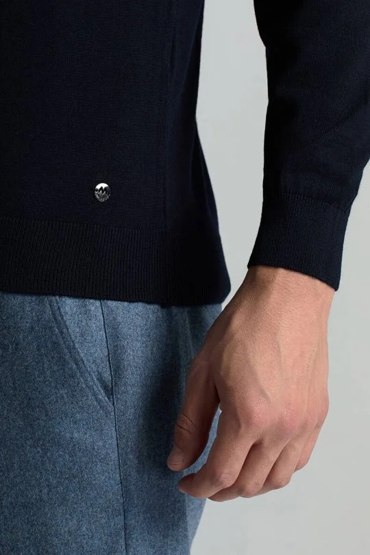 Hemington - Merino Yünü Polo Yaka Lacivert Triko (2)