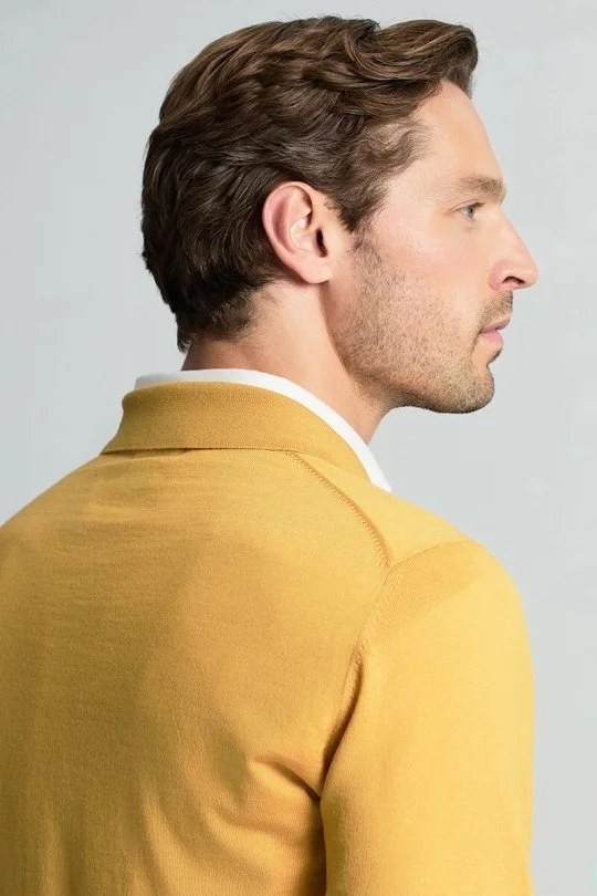 Hemington - Merino Yünü Polo Yaka Sarı Triko (3)