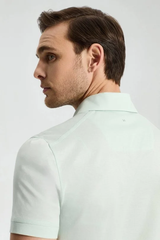 Hemington - Merserize Pamuk Açık Yeşil Polo Yaka T-Shirt (2)