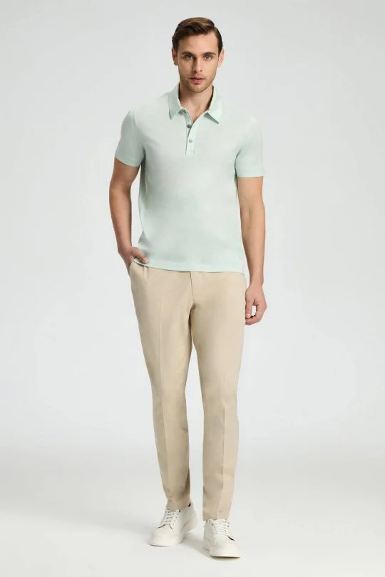 Hemington - Merserize Pamuk Açık Yeşil Polo Yaka T-Shirt (2)