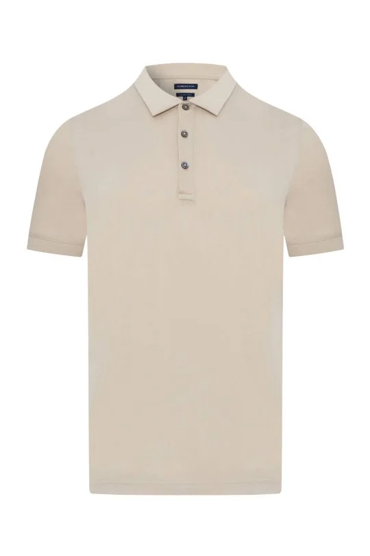 Hemington - Merserize Pamuk Açık Bej Polo Yaka T-Shirt (8)