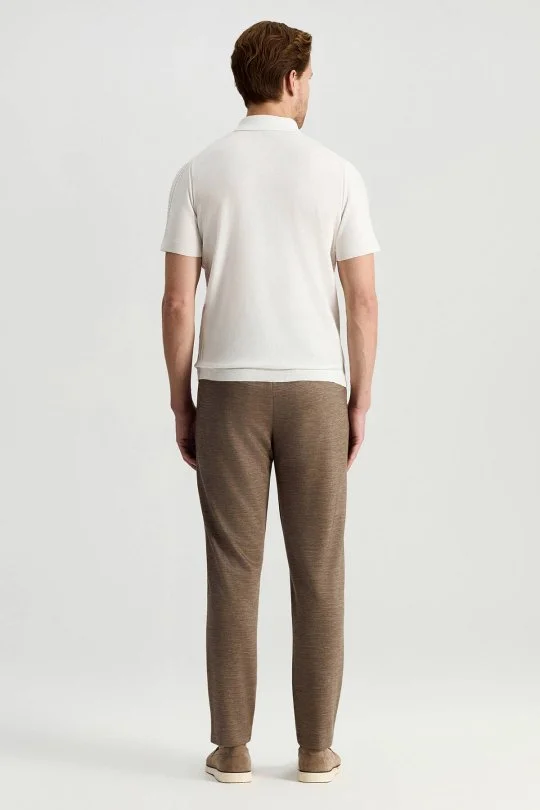 Merserize Pamuk Beyaz Essential Triko Polo