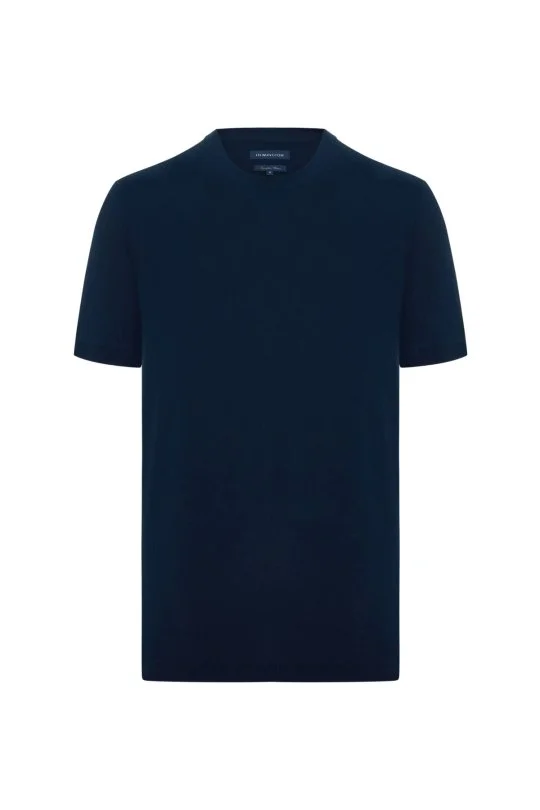 Hemington - Merserize Pamuk Bisiklet Yaka Lacivert Basic T-Shirt (6)
