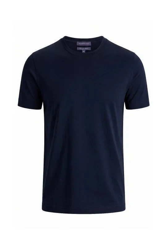 Hemington - Merserize Pamuk Bisiklet Yaka Lacivert T-Shirt (6)