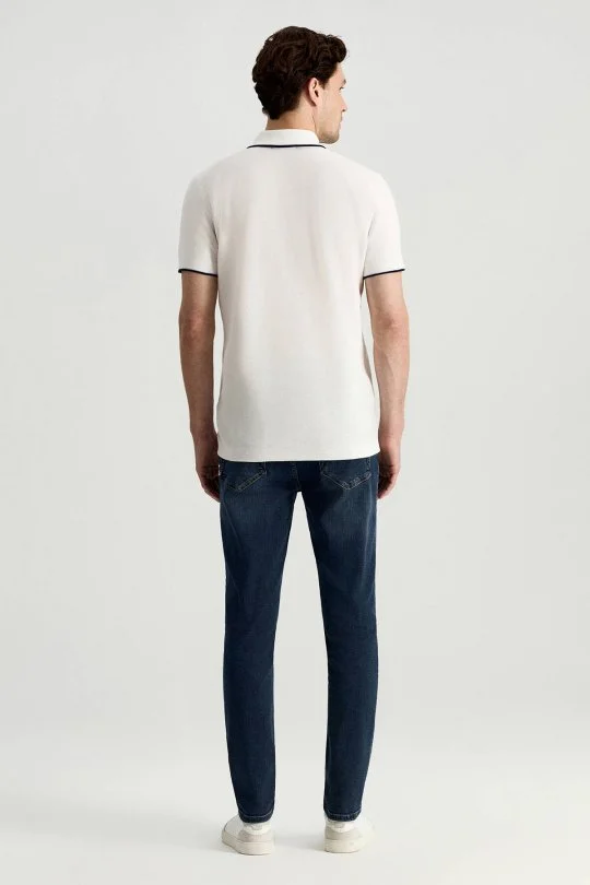 Hemington - Merserize Pamuk Fermuar Yaka Beyaz Triko Polo (4)