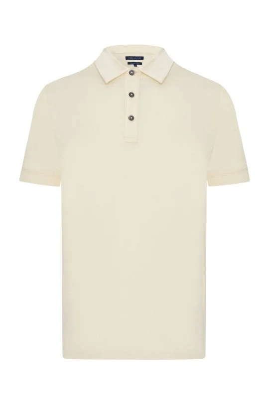 Hemington - Merserize Pamuk Krem Rengi Polo Yaka T-Shirt (5)