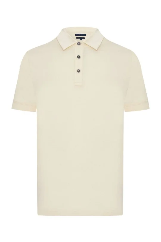 Hemington - Merserize Pamuk Krem Rengi Polo Yaka T-Shirt (6)